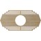 Ekena Millwork Chrysler Wood Fretwork Pierced Ceiling Medallion, Birch, 18"W x 9"H x 4 3/4"ID x 1/4"T CMWP18X09X0250CSBI - alternate 5